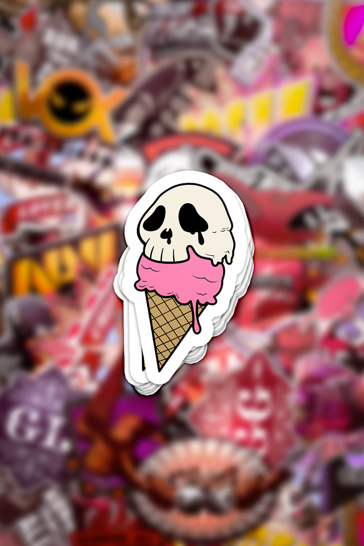 "Ice Cream Bone" Die-Cut Vinyl Sticker